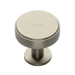 M Marcus Heritage Brass Stepped Disc Design Cabinet Knob with Rose 32mm 